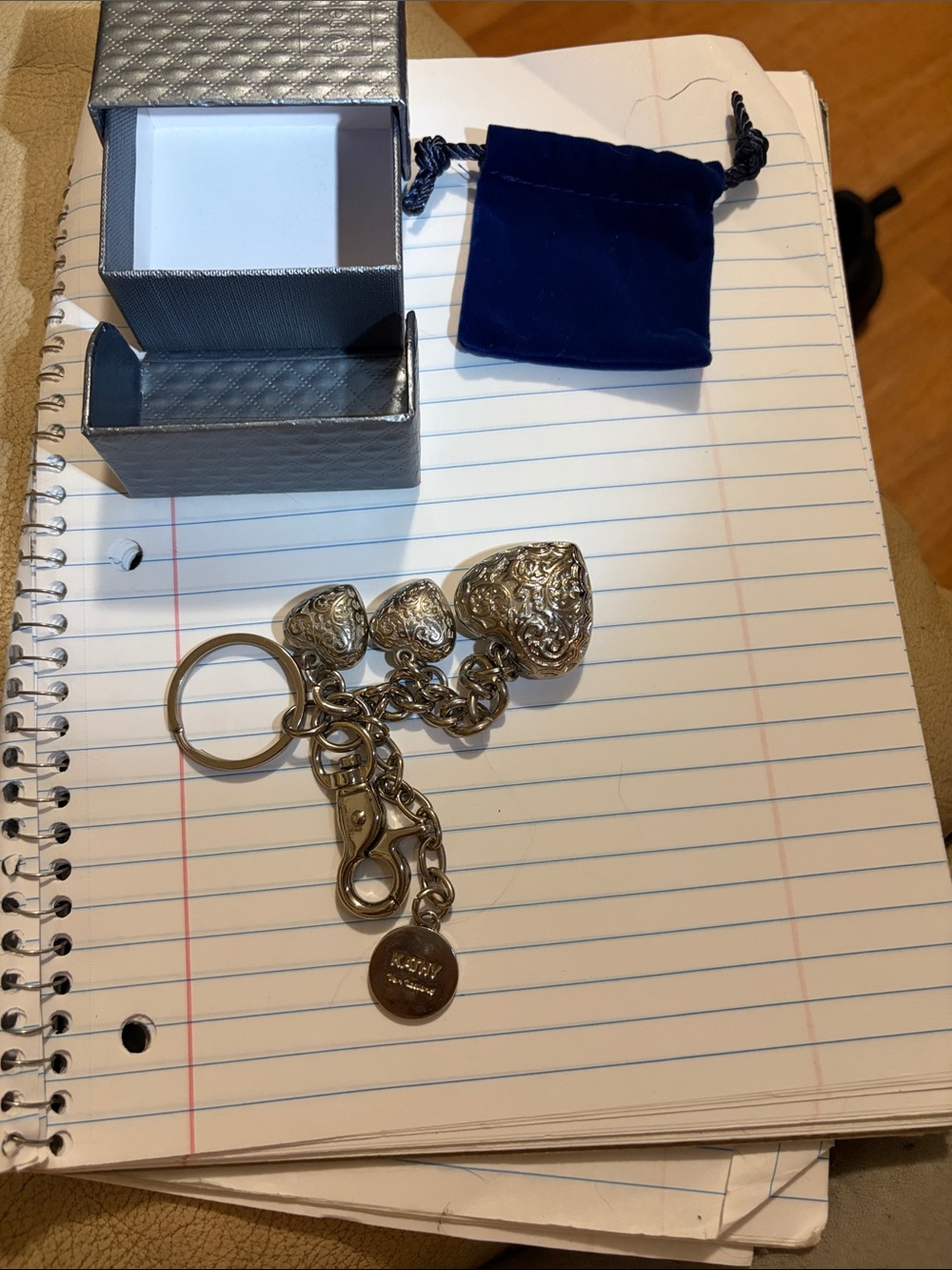 Silver Heart Charm Keychain - Women's Accessories Kathy Zeeland QVC